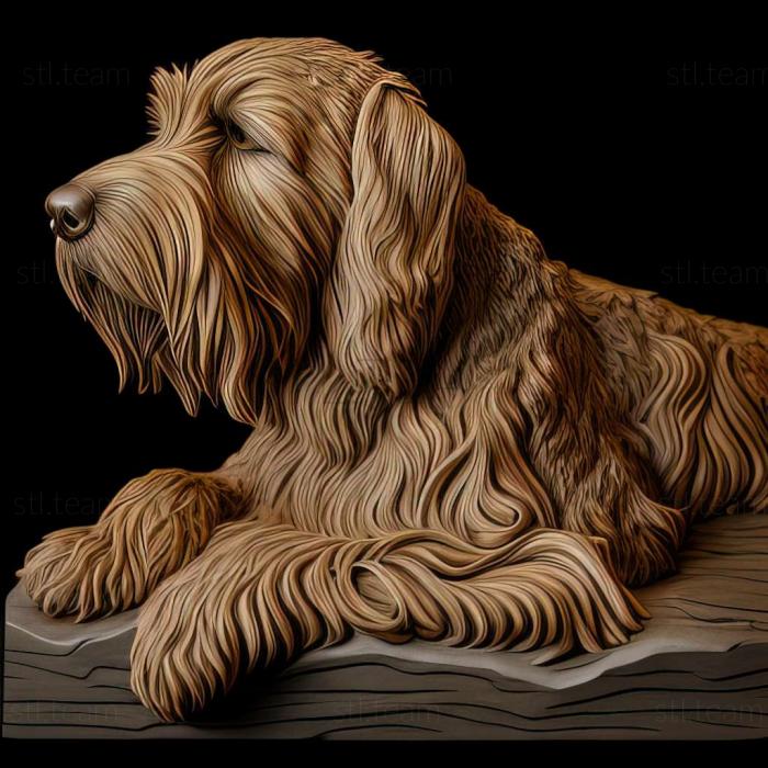 3D model Otterhound dog (STL)